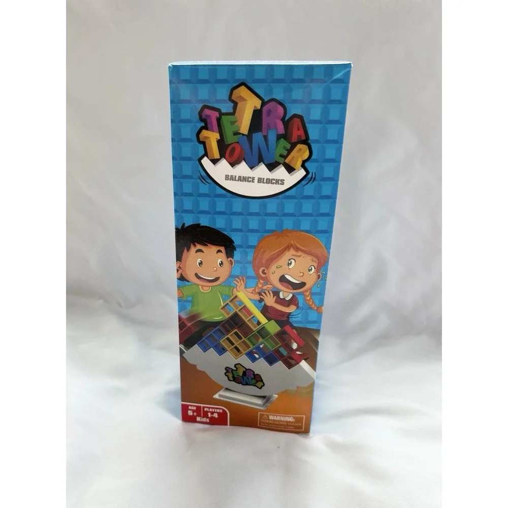 48PCS Tetra Tower Balance‎ Stacking Blocks Puzzle Kids Game Family Educational